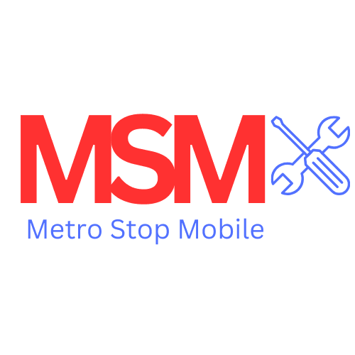 Technician replacing iPhone XR battery and front screen at Metro Stop Mobiles UK